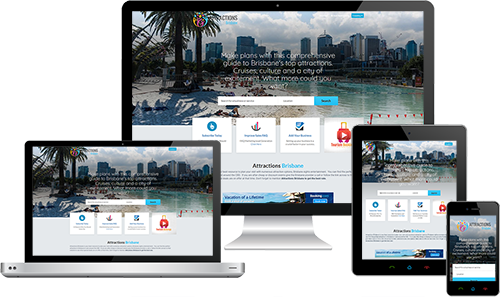 Attractions Brisbane displayed beautifully on multiple devices